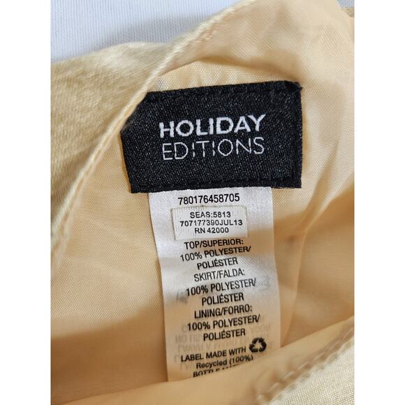 Holiday Editions Girl's Tan Gold Sparkle Dress Size 18M - Picture 8 of 12